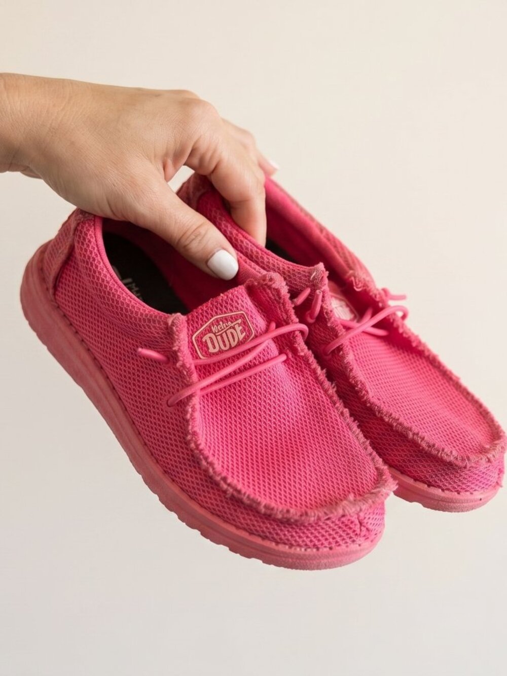 Hey Dude Wally Youth Funk Mono Electric Pink Slip On Shoes Size 12